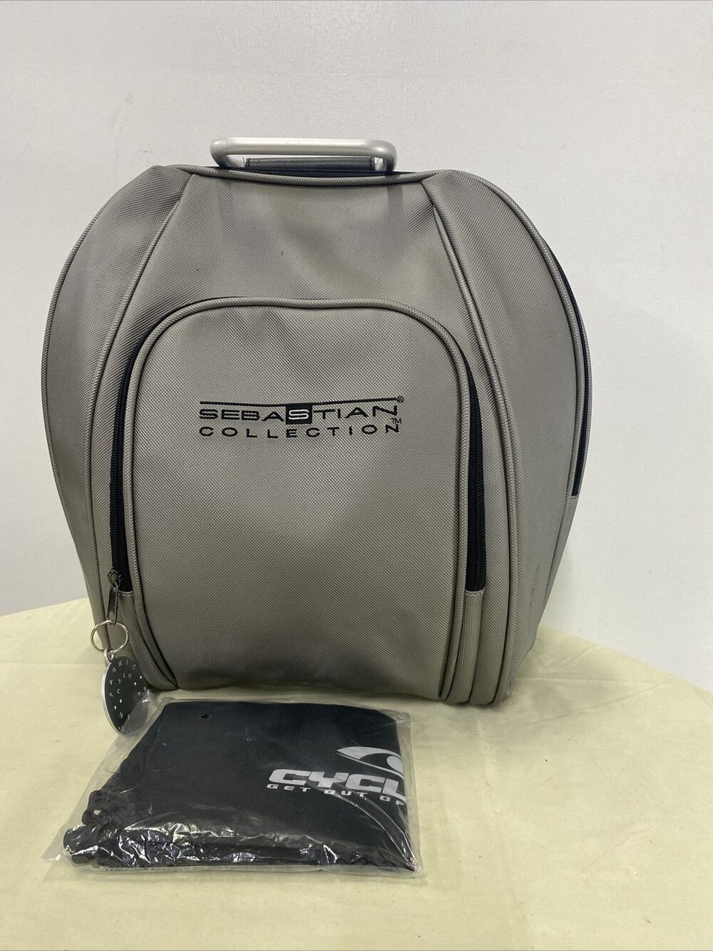 Sebastian Collection Casual Backpack. Gray And Black Rare 15” Tall